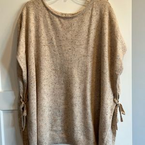 Loft sweater poncho with tie sides